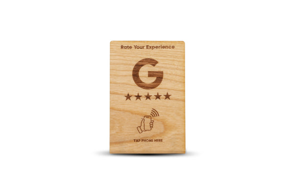 Premium Wood Google Review Stand