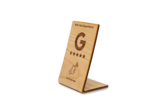 Premium Wood Google Review Stand